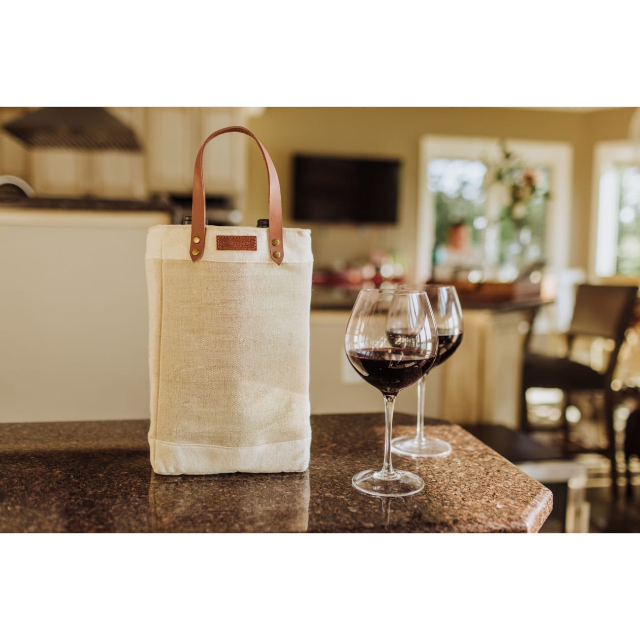 Pinot Jute 2 Bottle Insulated Wine Bag