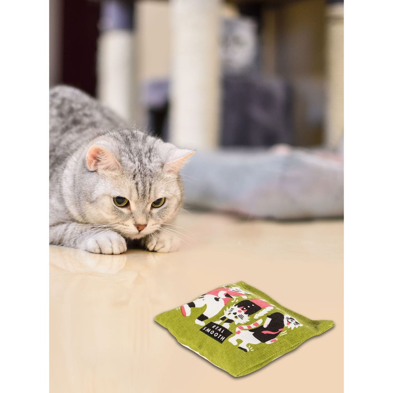 Jazz Cat Catnip Toy | Premium Organic Catnip in Illustrated Cotton Pouch | BlueQ at GetBullish