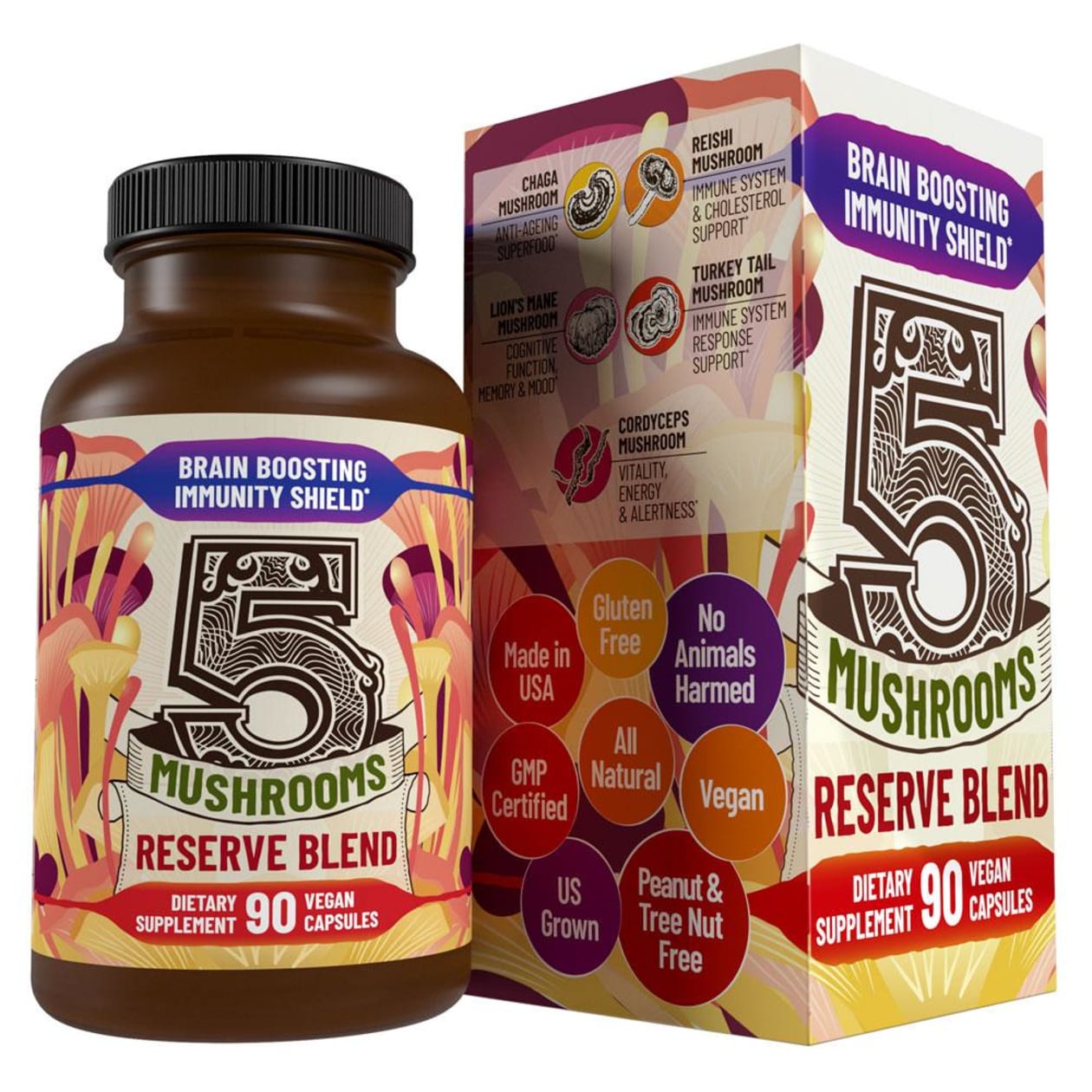 5 Mushrooms Reserve Blend | Mushroom Supplement