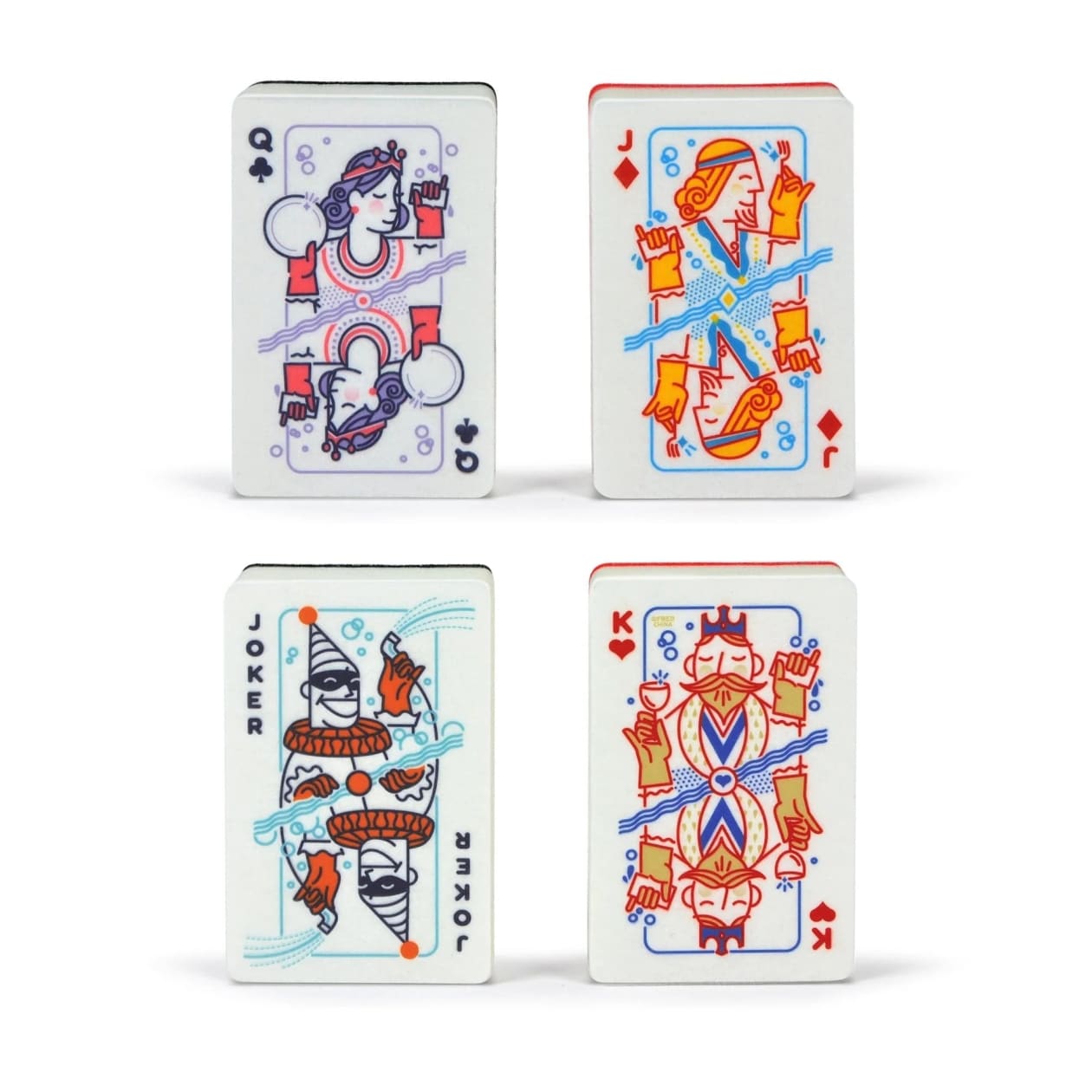 Clean House Playing Card Kitchen Sponges | Set of 4