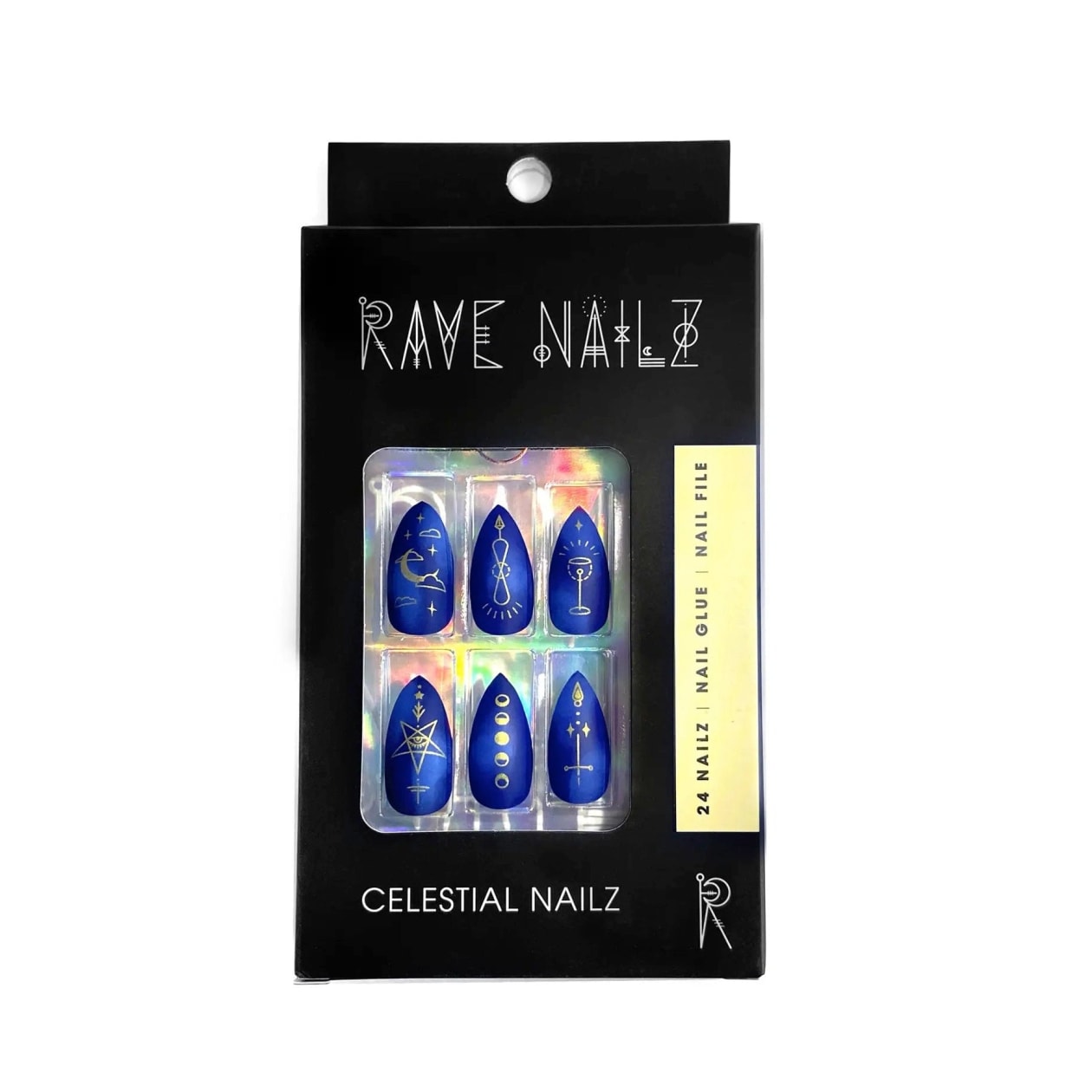 Celestial Nailz in Dark Blue | Press On Nail Kit Includes 24 Nails