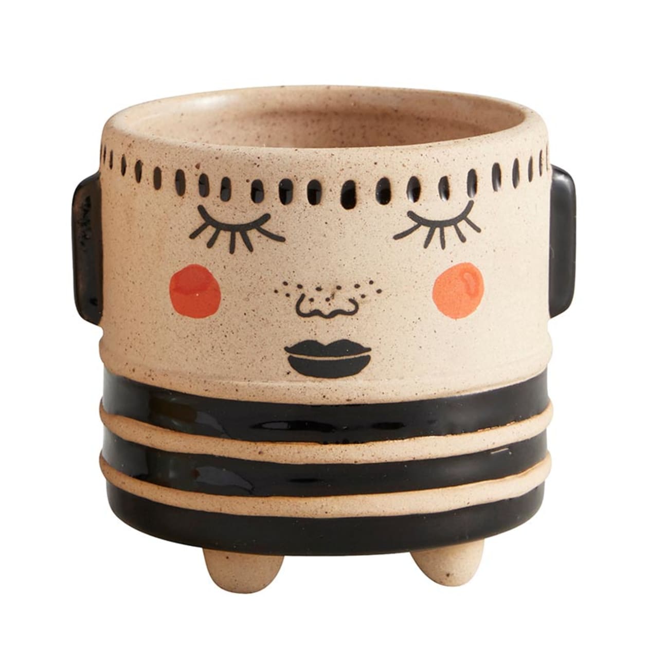 Blushing Face Planter Ceramic Pot