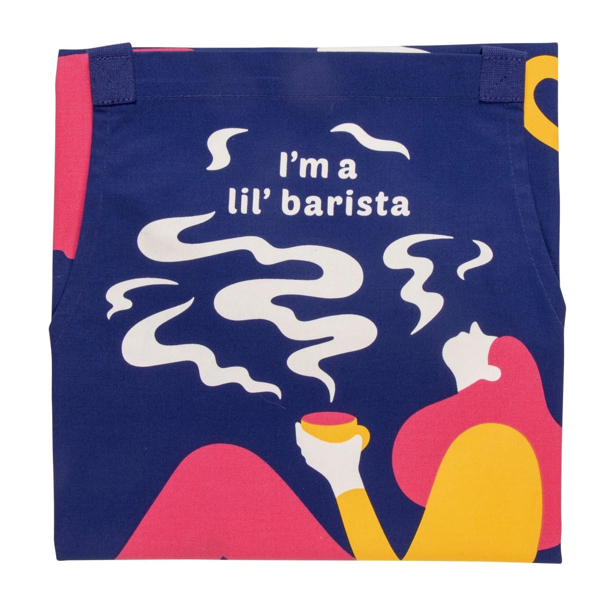 I'm A Lil' Barista Funny Cooking and Coffeemaking Apron Unisex 2 Pockets Adjustable Strap 100% Cotton | BlueQ at GetBullish