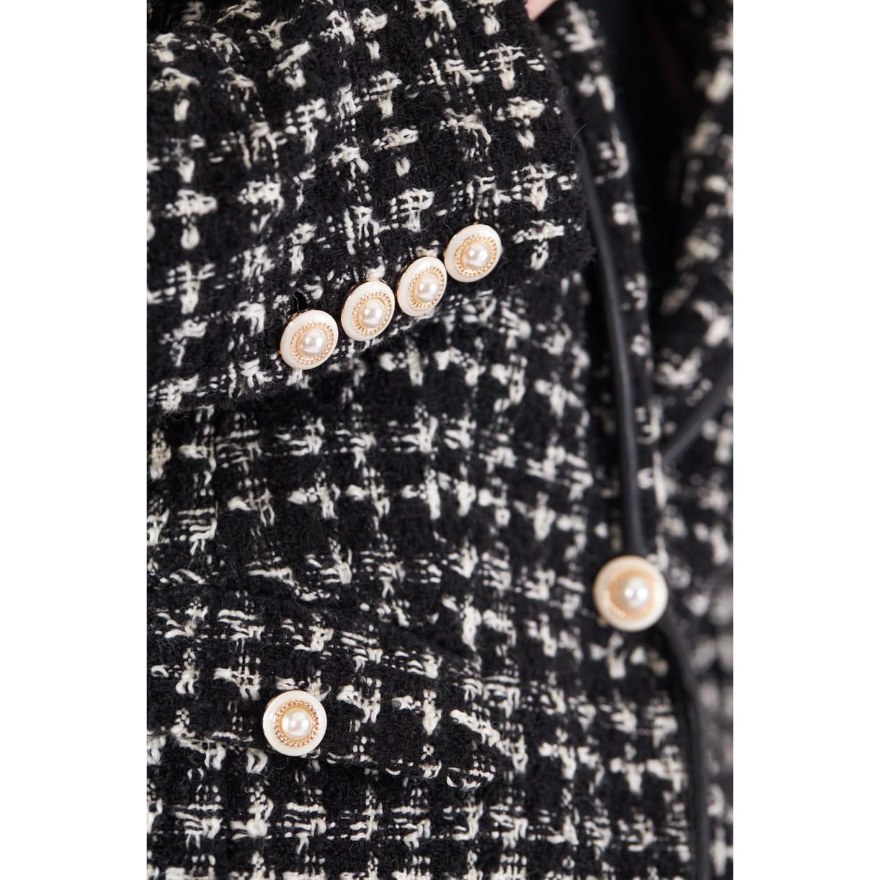 Black & White Tweed Checkers Blazer