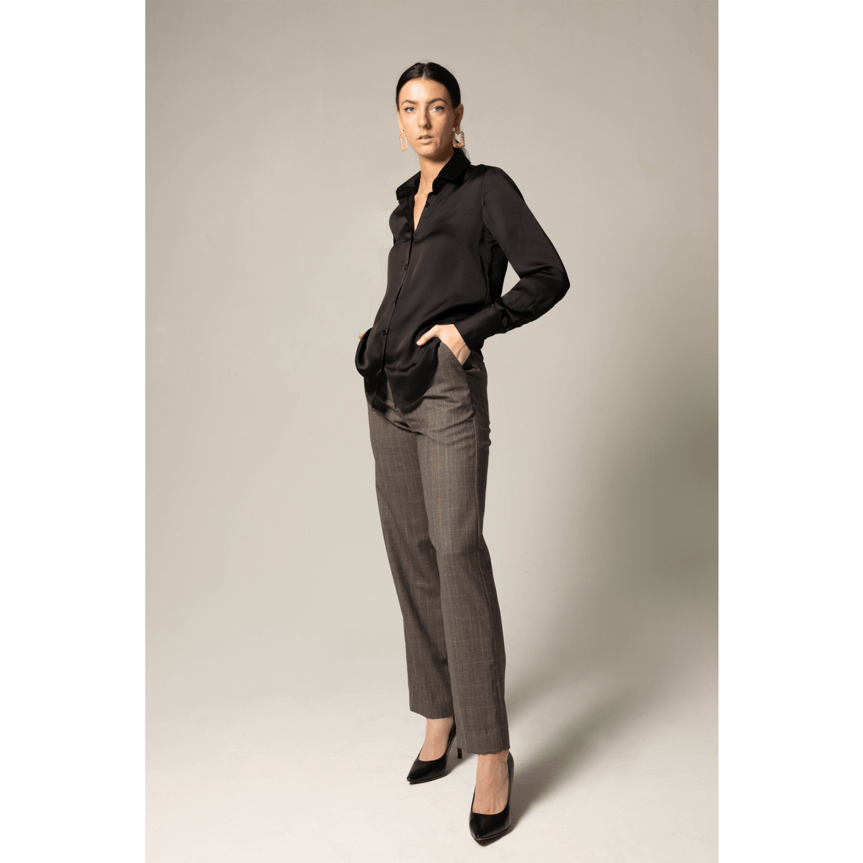 Women's Straight-Leg Wool Pants