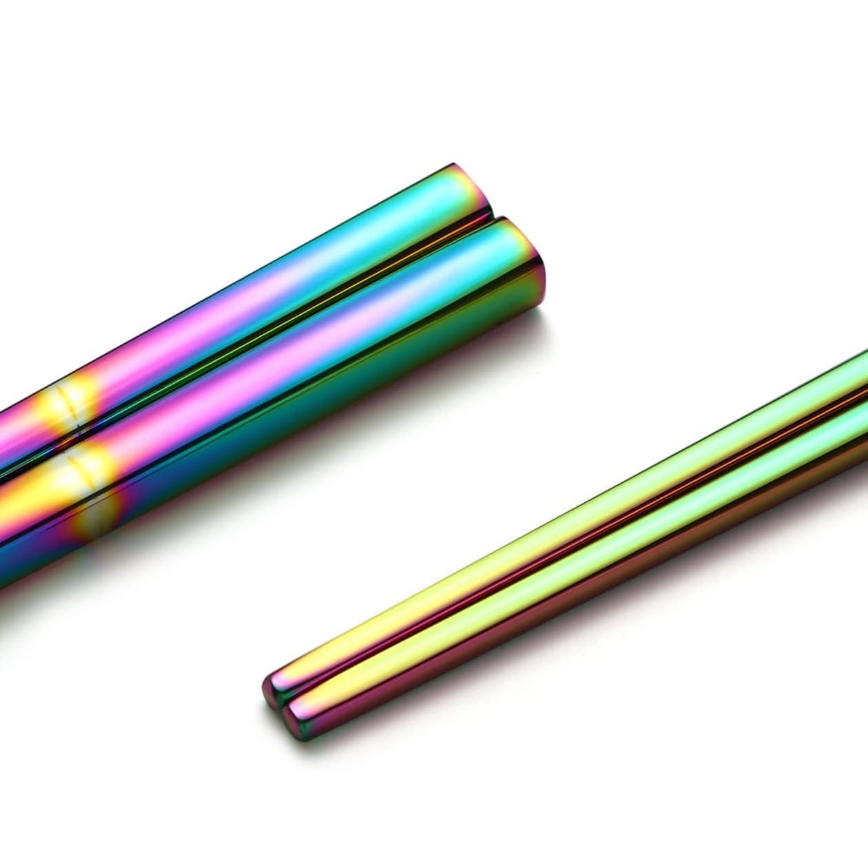 Holographic Rainbow Chopsticks in Stainless Steel