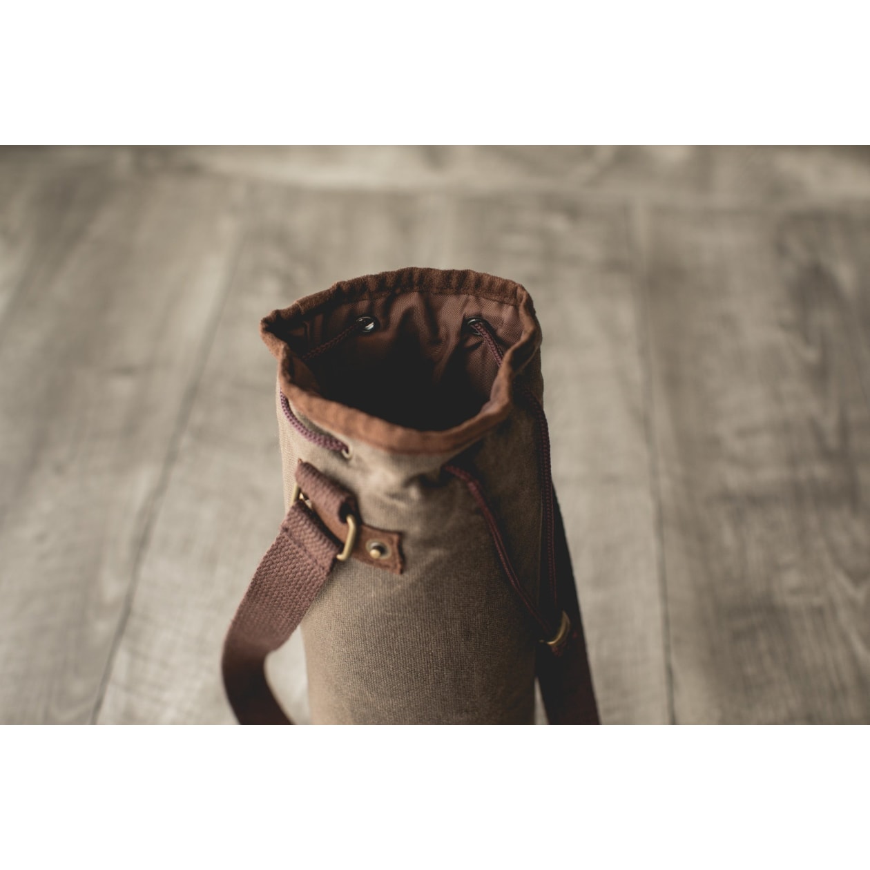 Waxed Canvas Wine Tote