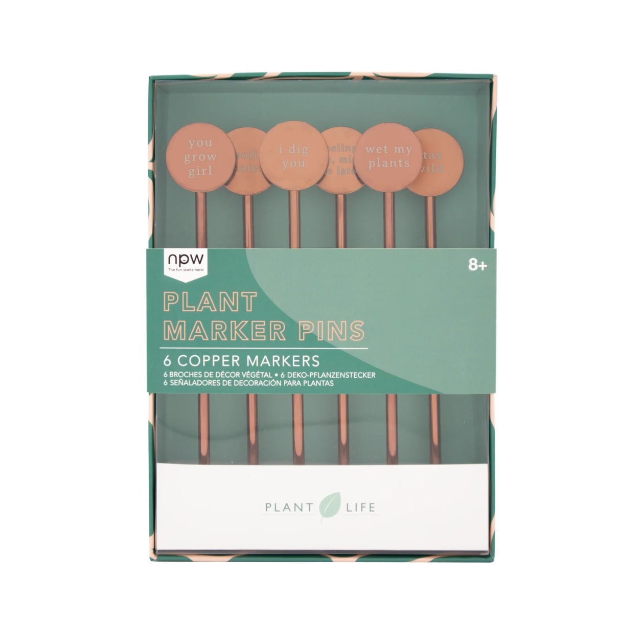 Plant Life Plant Marker Pins | 6 Copper Plant Labels