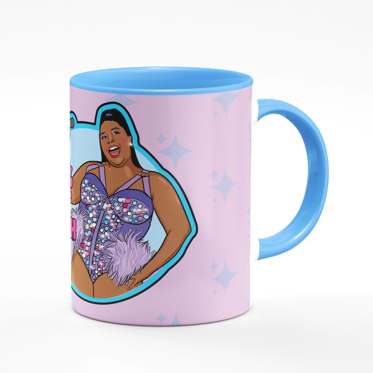 Lizzo Blue Mug | Ceramic Tea Coffee Cup | 11oz