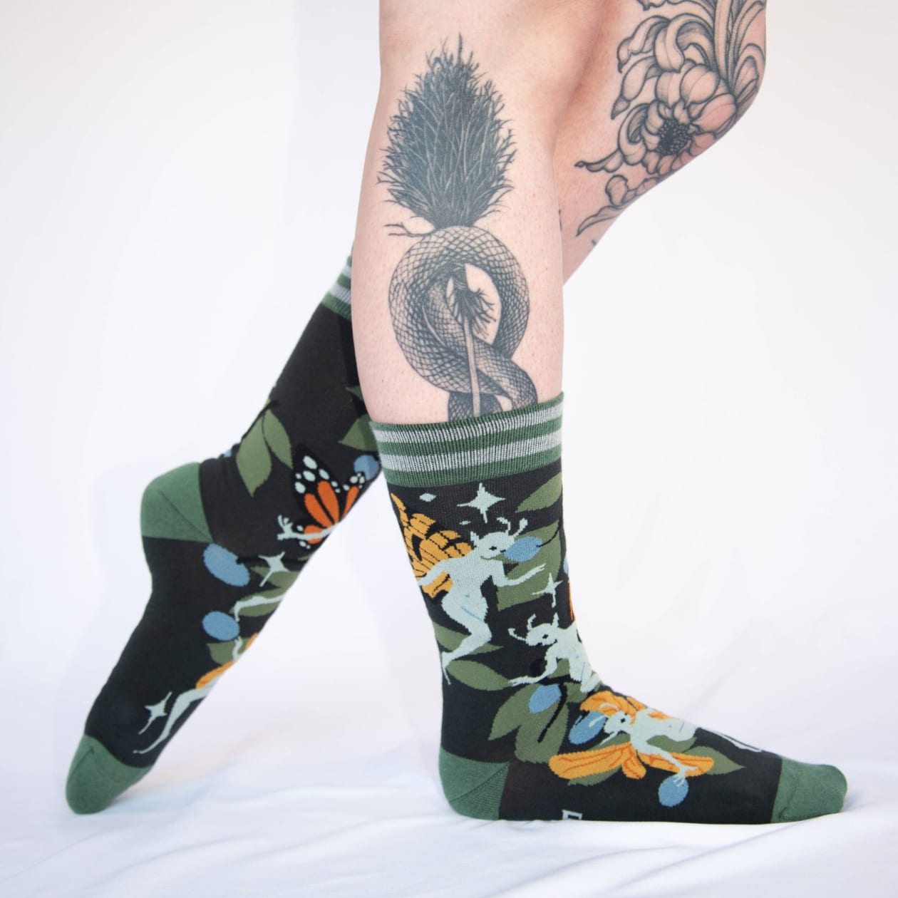 Fanciful Fairies Crew Socks | Whimsical Wings Faeries