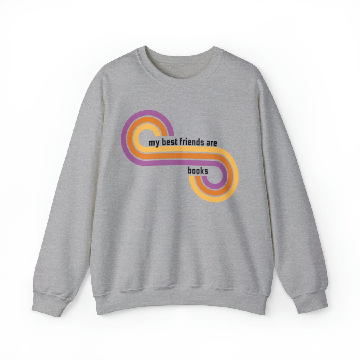 My Best Friends Are Books Unisex Heavy Blend™ Crewneck Sweatshirt Sizes SM-5XL | Plus Size Available