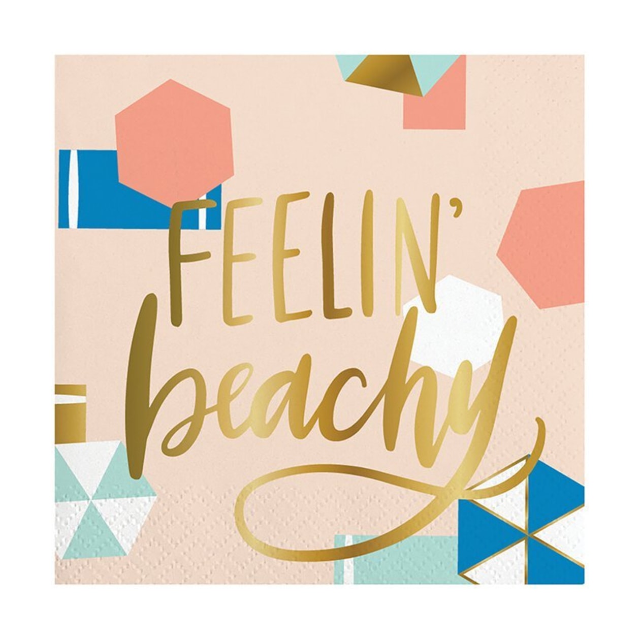 Feelin' Beachy Foil Party/Beverage/Cocktail Napkins |  9.75" square