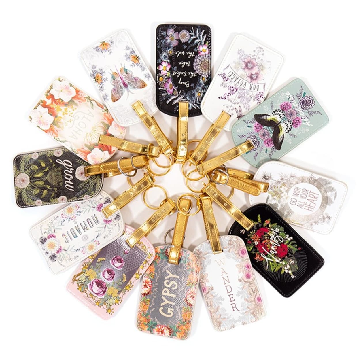 Nomadic Floral Sunrise Wreath Luggage Tag