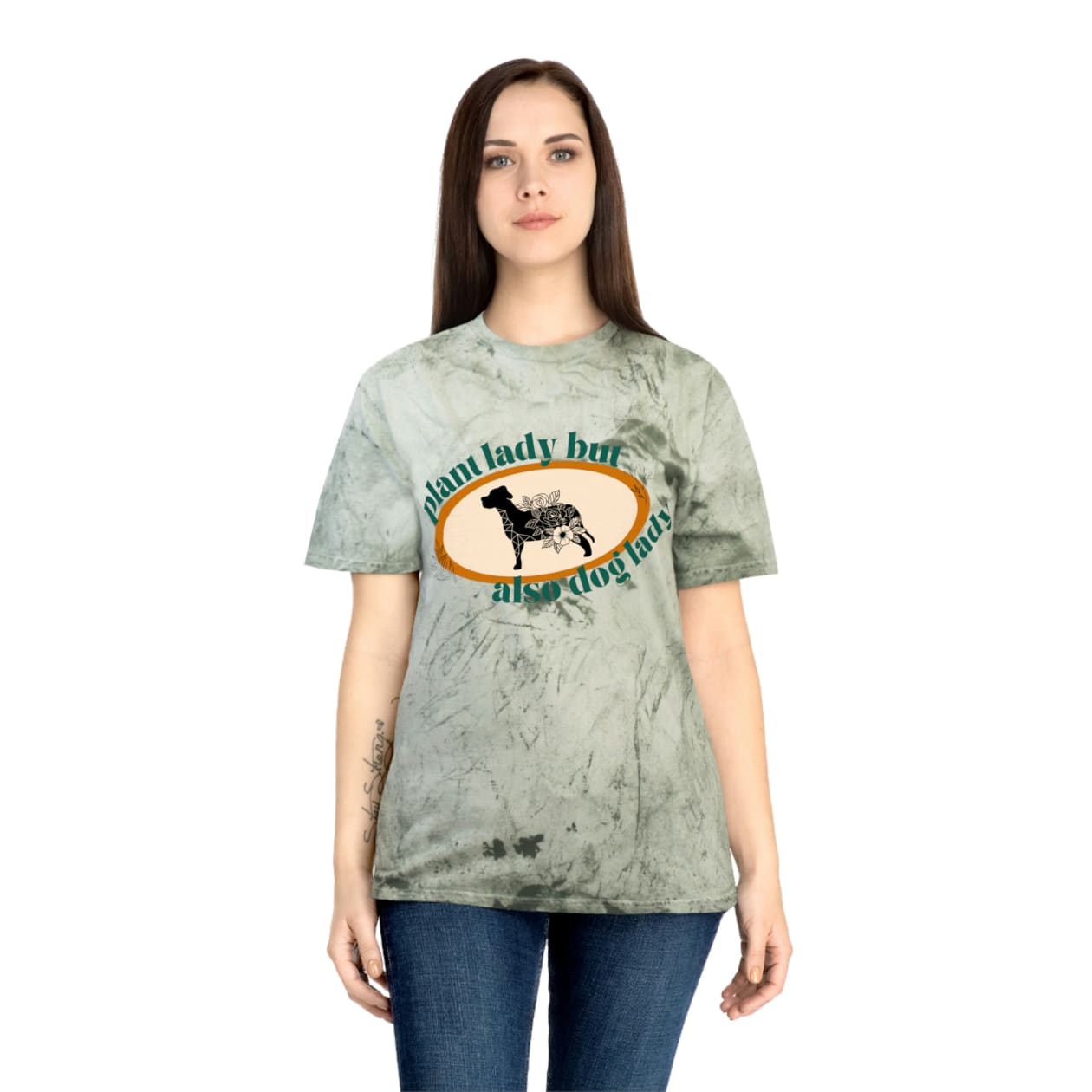 Plant Lady But Also Dog Lady Color Blast T-Shirt