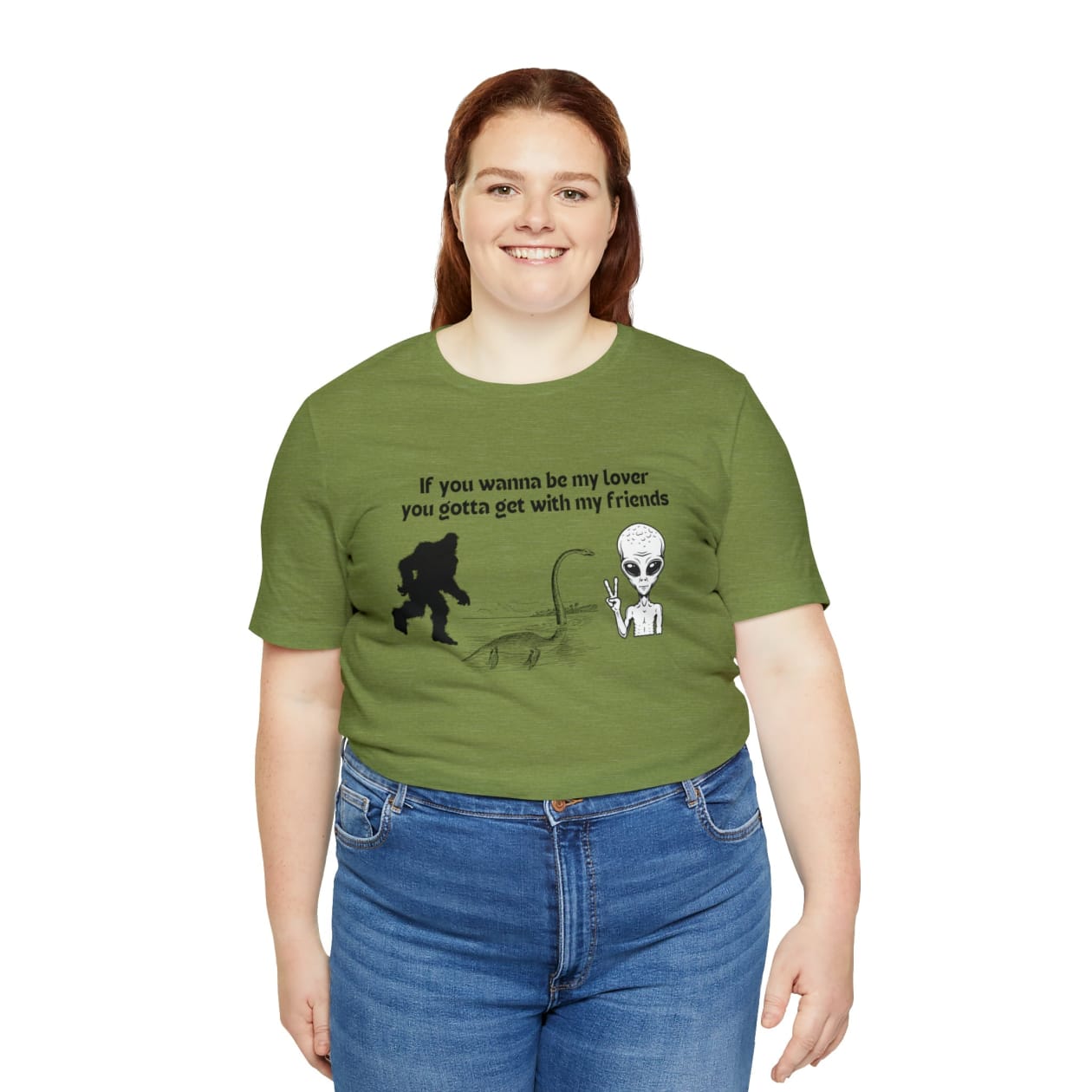 If You Wanna Be My Lover Unisex Jersey Short Sleeve Tee | Bigfoot Dinosaur Alien