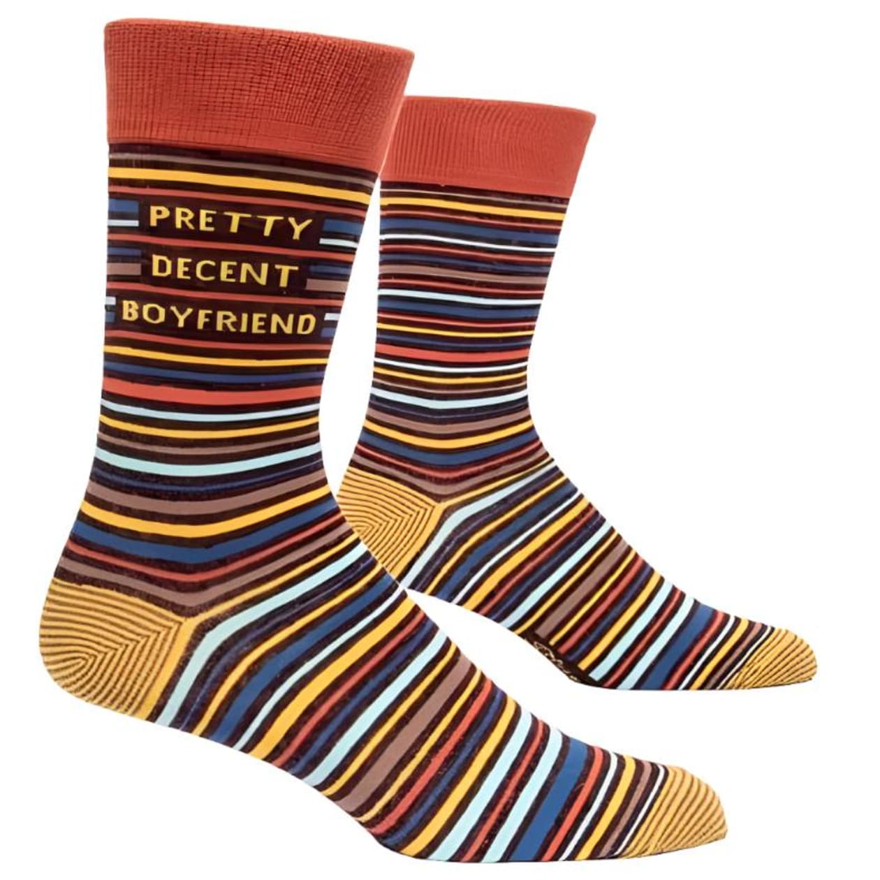 Last Call! Pretty Decent Boyfriend Men's Crew Socks | BlueQ at GetBullish