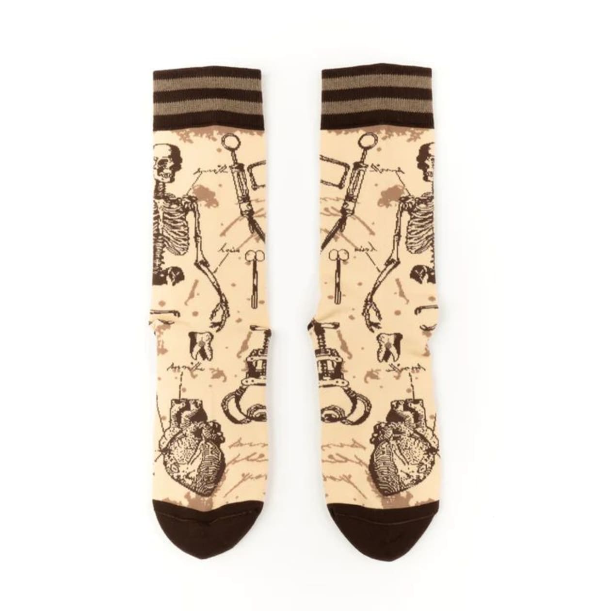 Antique Medical Crew Socks | Vintage Medical Tools Theme Design