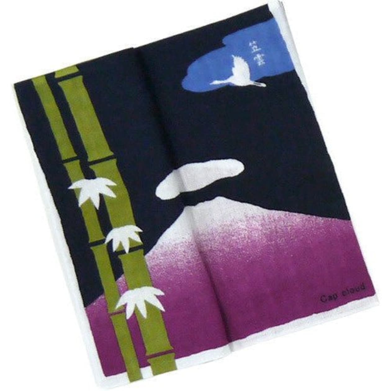 Mt. Fuji Tenugui | Traditional Japanese Hand Towel Book | 13.4" x 35.4" Long Thin Stencil-Dyed Art Towel