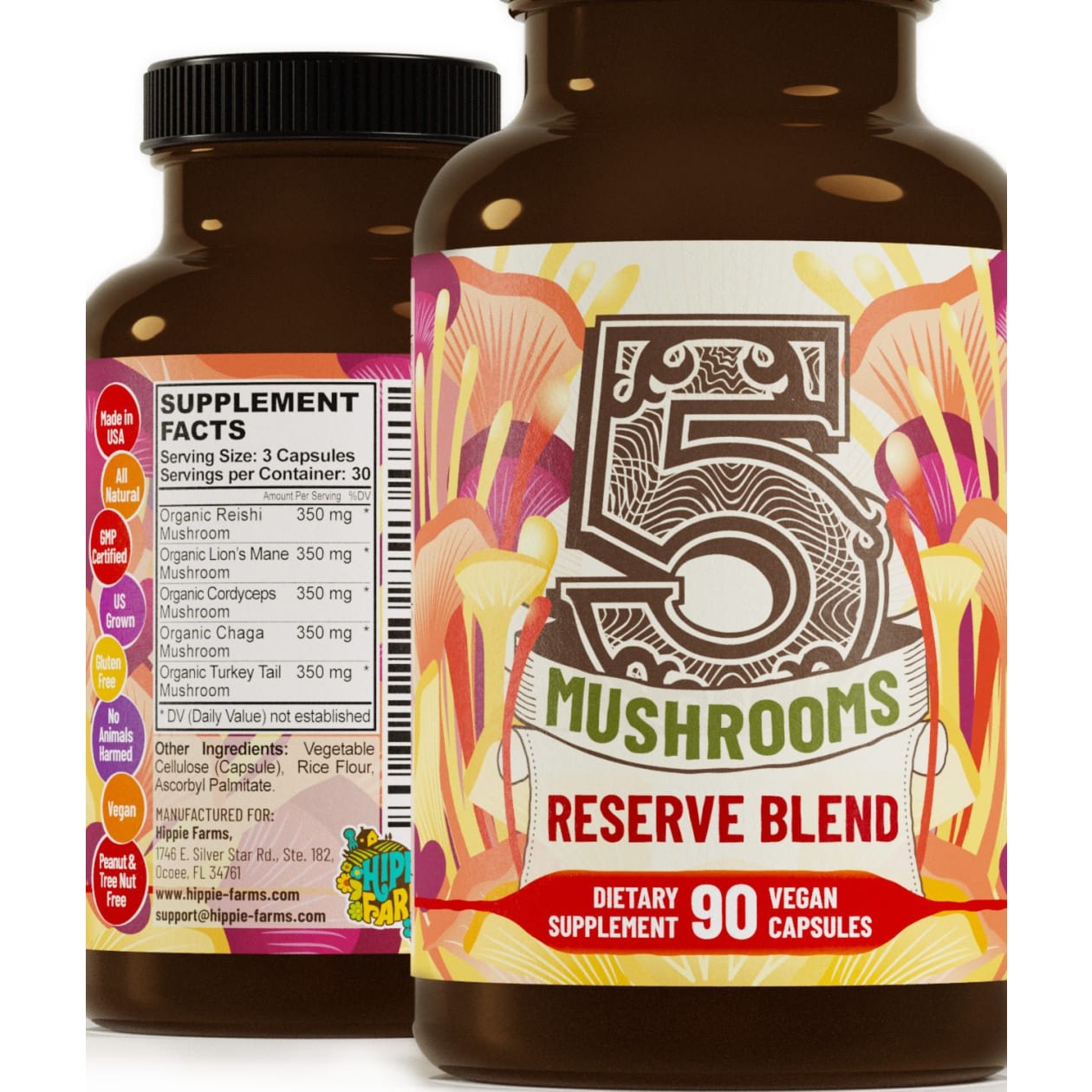 5 Mushrooms Reserve Blend | Mushroom Supplement