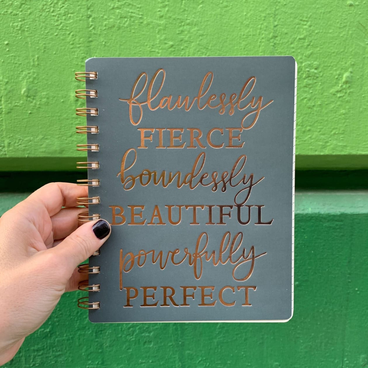 Flawlessly Fierce Spiral Notebook | Foil Lettering | 5.75" x 7.50" | 120 Lined Pages