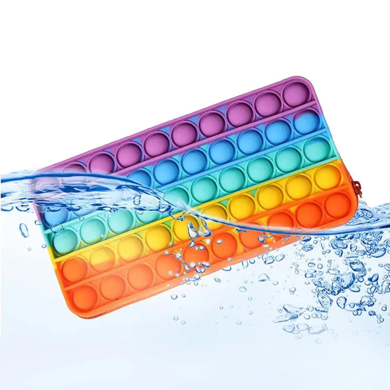 Rainbow Sensory Fidget Pencil Case