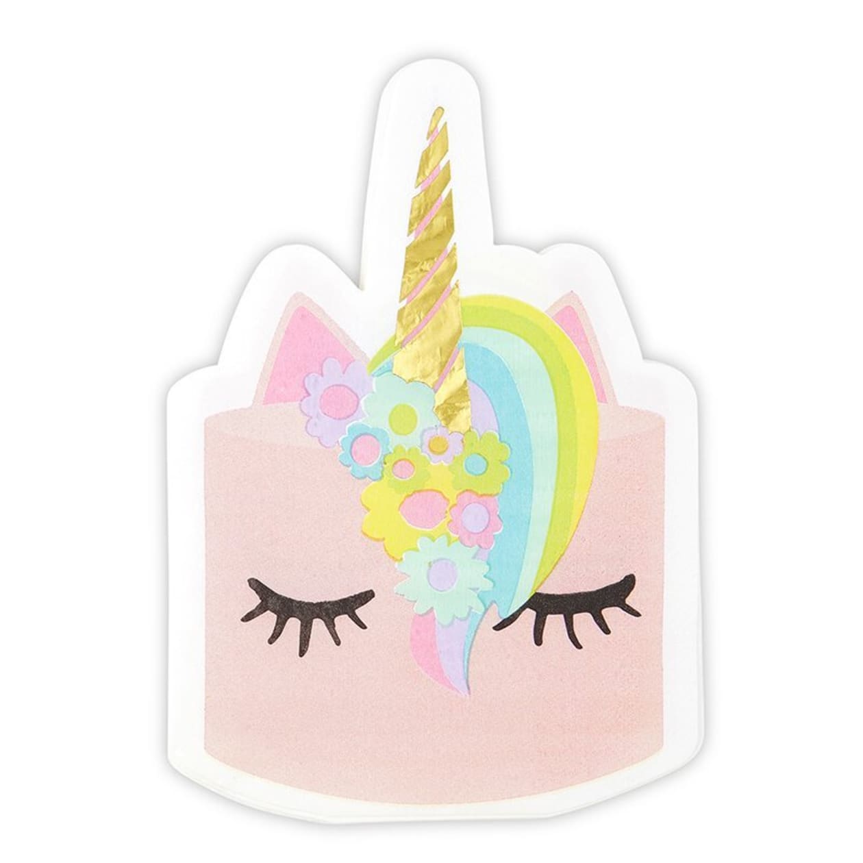 Unicorn Shaped Jumbo Die-Cut Party/Beverage/Cocktail Napkins | 5.5" x 7.5"