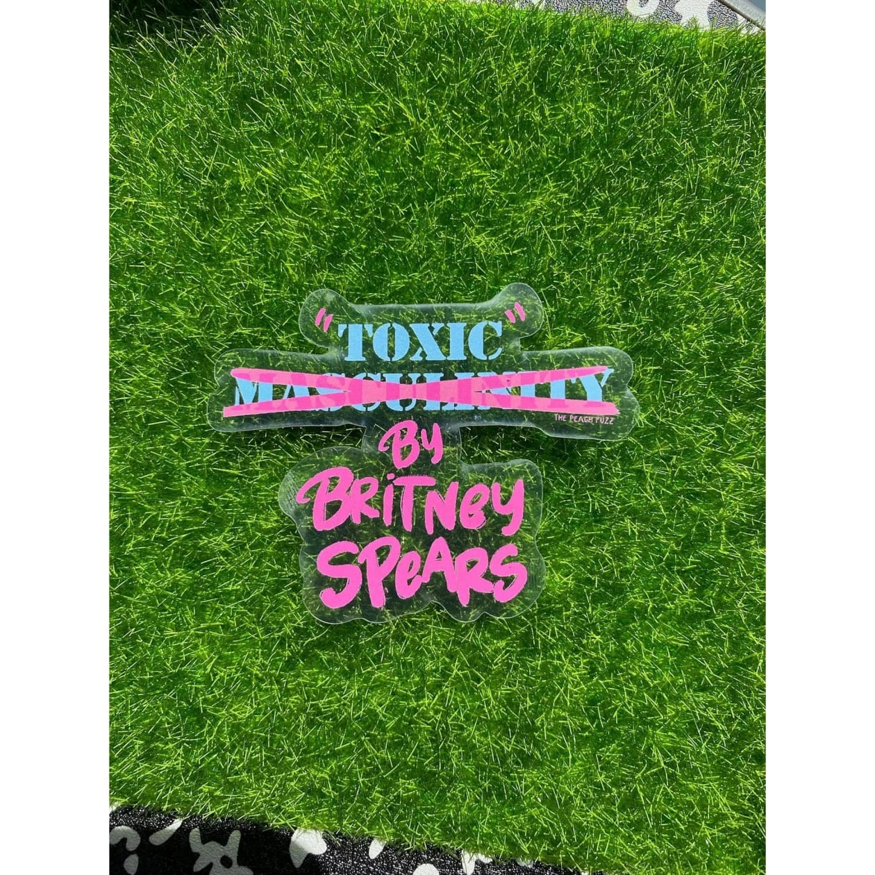 Toxic Masculinity vs Toxic By Britney Transparent Sticker | 2" x 3"