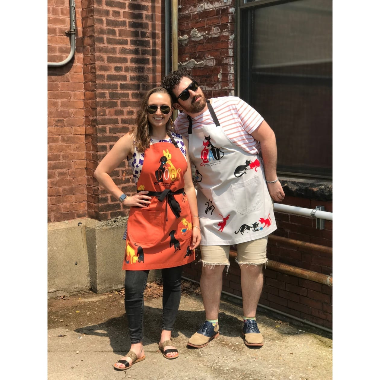 Cats. Slightly Obsessed With Them Funny Cooking and BBQ Apron Unisex 2 Pockets Adjustable Strap 100% Cotton | BlueQ at GetBullish