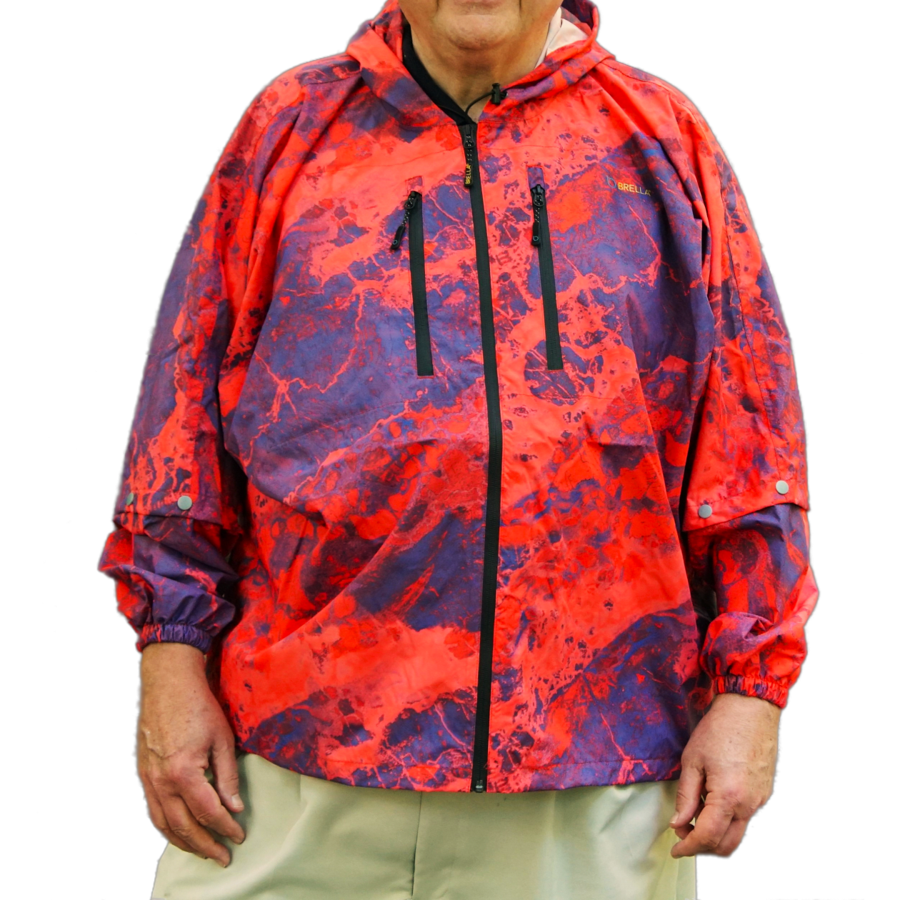 Brella 2015 Red Blue Unisex Rain Jacket