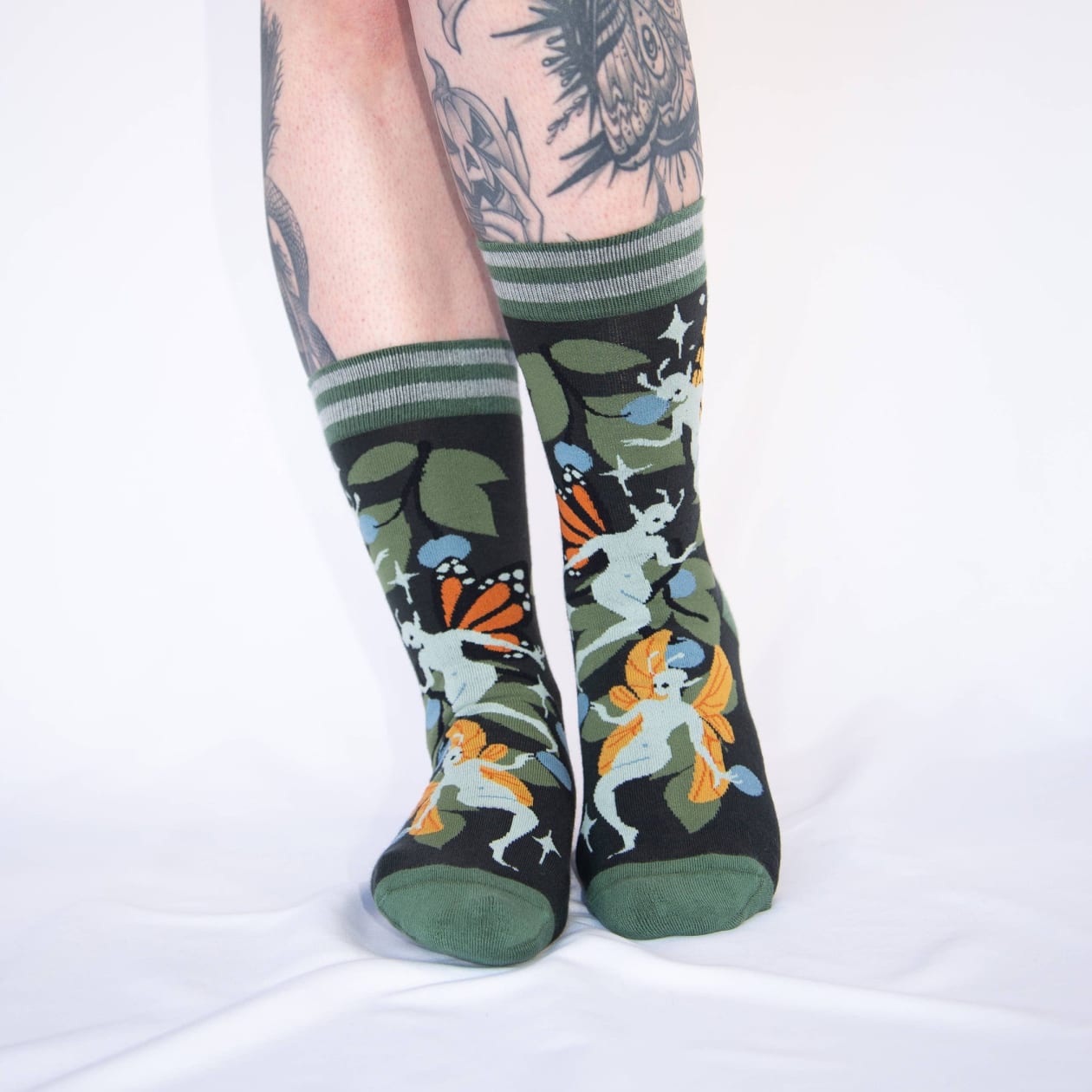 Fanciful Fairies Crew Socks | Whimsical Wings Faeries