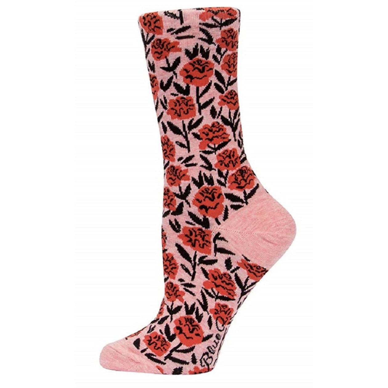 Namaste You Guys Women's Crew Socks in Yoga Floral | BlueQ at GetBullish