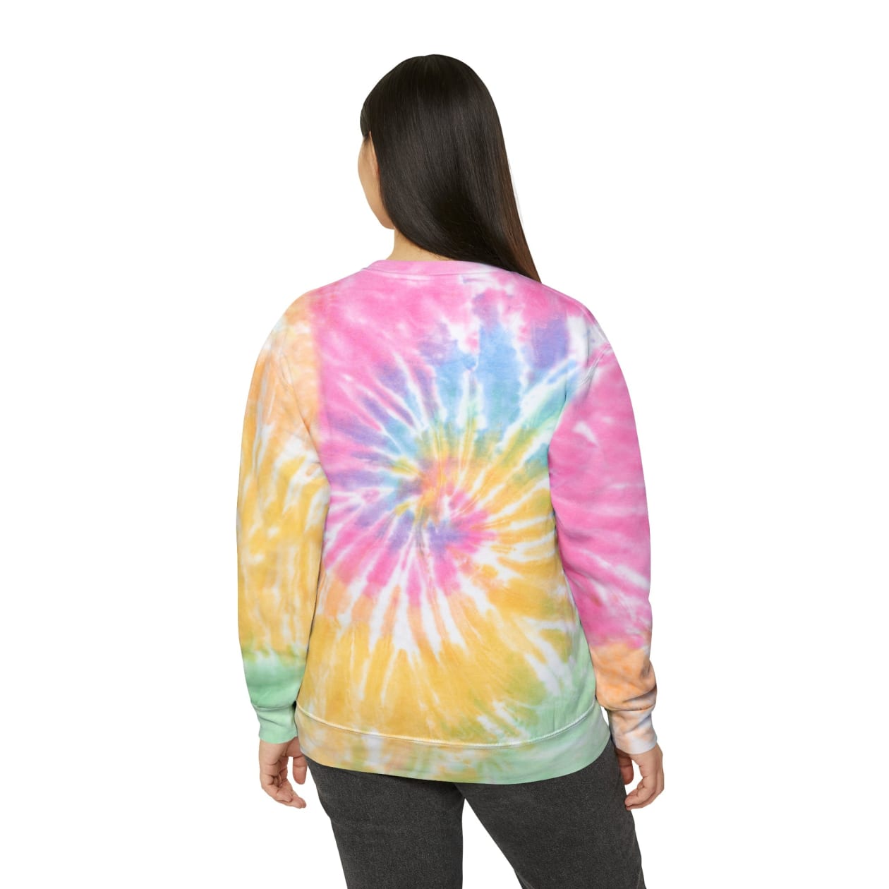 Orange Cat Energy Unisex Tie-Dye Sweatshirt