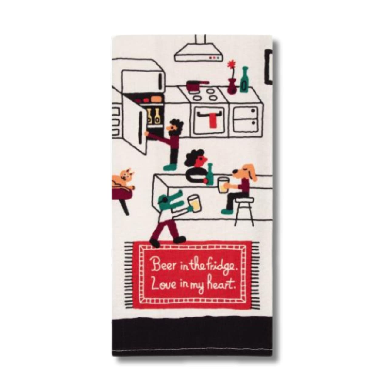 Beer In The Fridge Dish Cloth Towel | Kitchen Tea Hand Towel | 21" x 28" | BlueQ at GetBullish