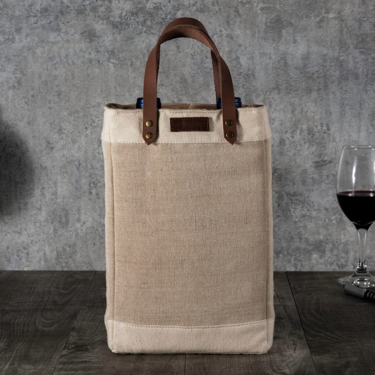 Pinot Jute 2 Bottle Insulated Wine Bag