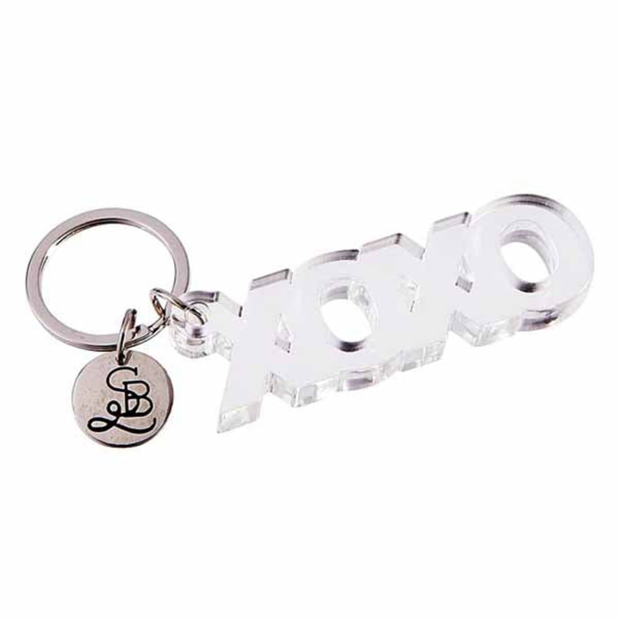 XOXO Acrylic Word Keychain | Clear Word Shaped Keyholder