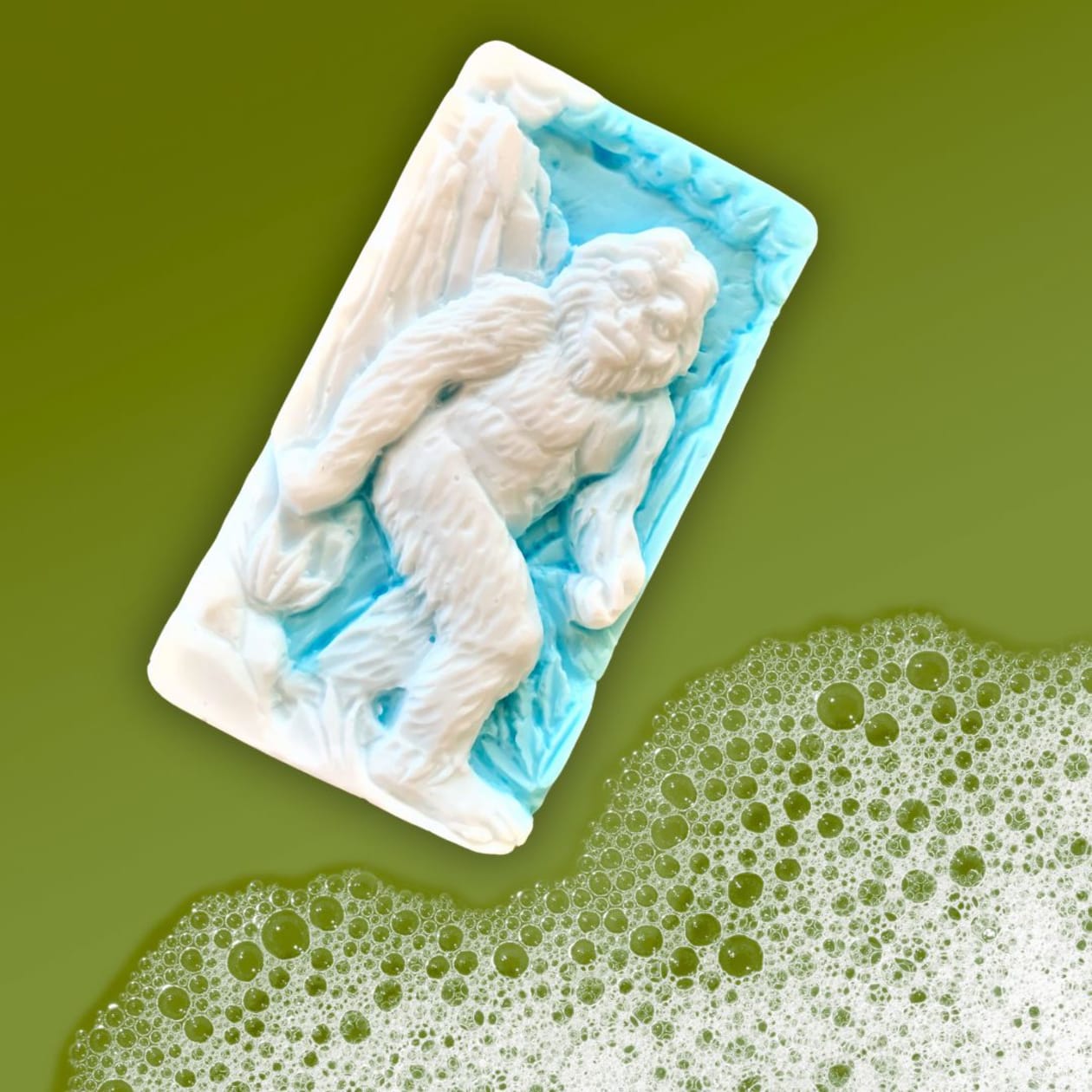 Yeti 3D Bar Soap in Blue and White | Snow Scent