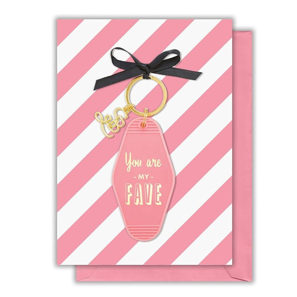 You Are My Fave Motel Style Keychain Card with Gift | Gift for Her