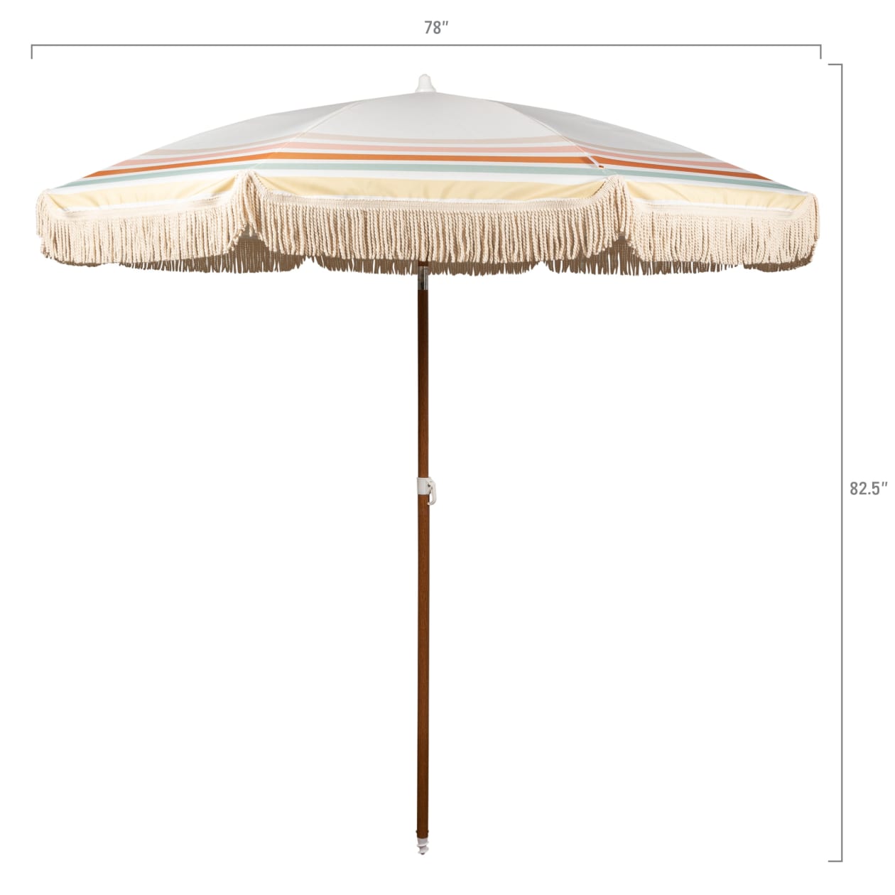 Summerland Beach Umbrella - Waikiki Stripes