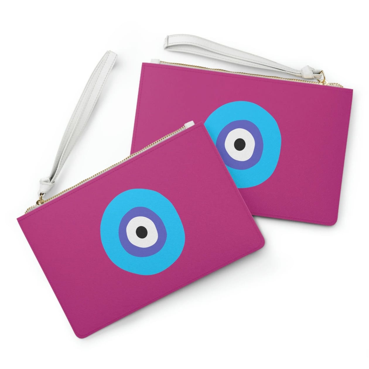 Evil Eye Pink Clutch | Makeup Bag or Organizer Pouch