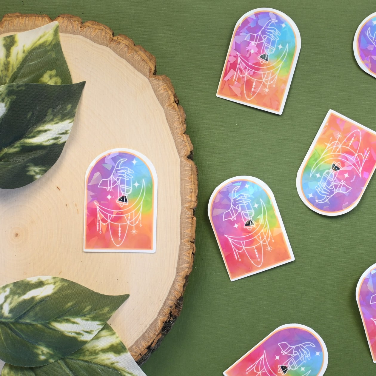 Mystic Rainbow Window Medium Vinyl Sticker | 3"-3.5"