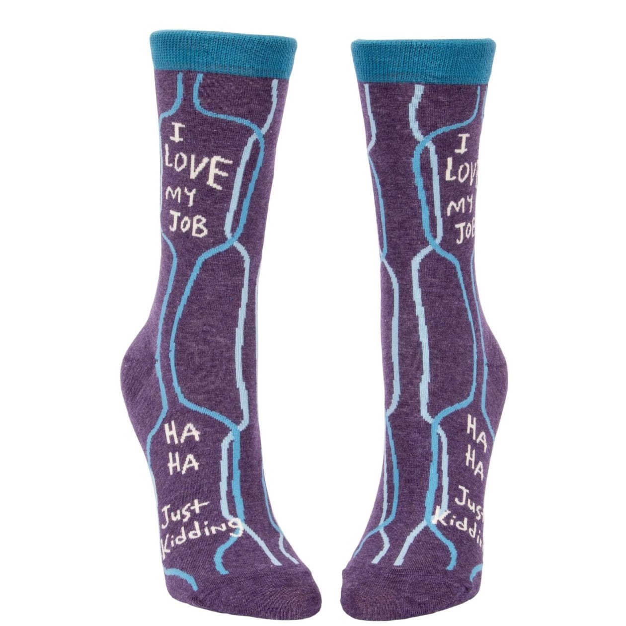 I Love My Job, Ha Ha, Just Kidding Women's Business Crew Socks | BlueQ at GetBullish