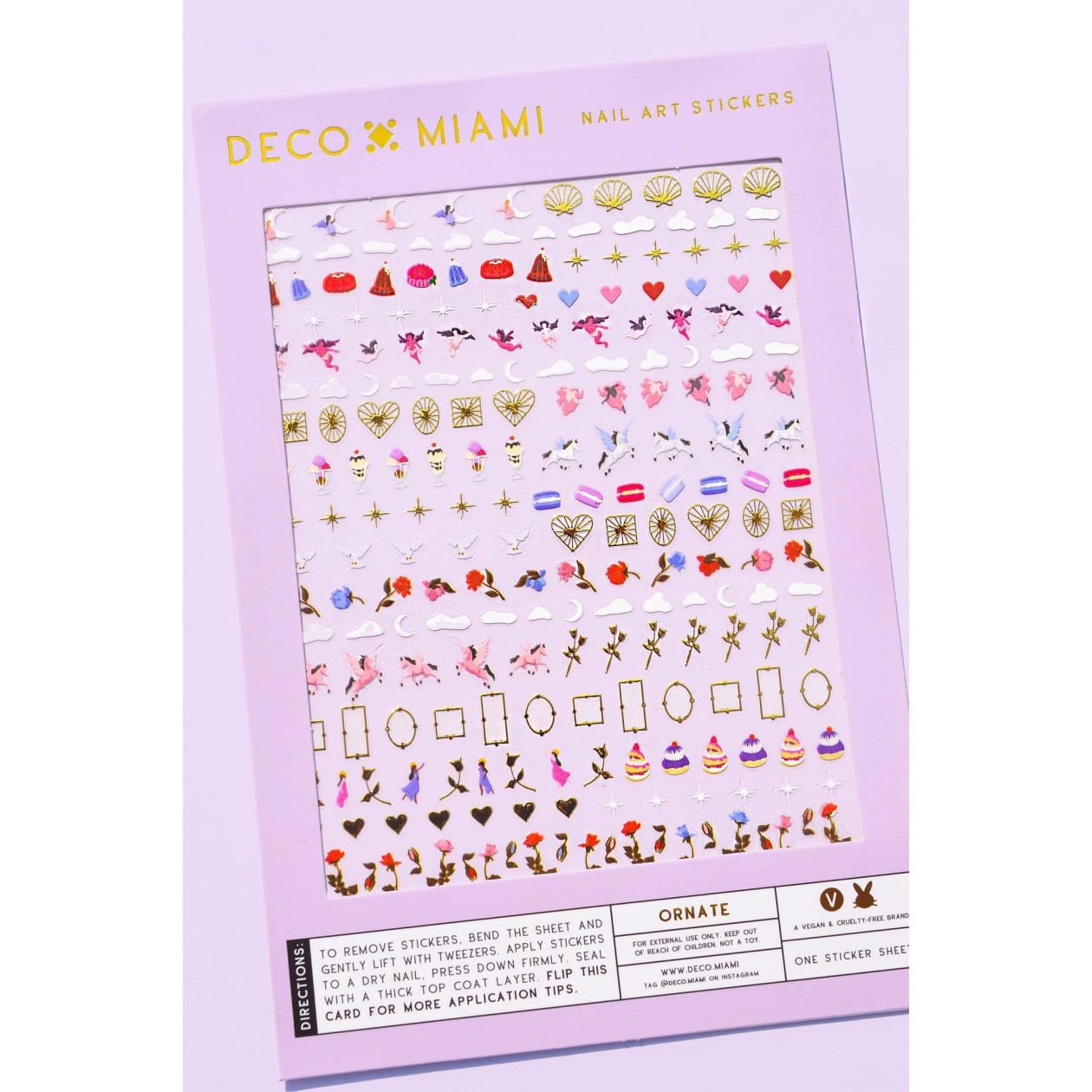 Ornate Nail Art Sticker Set | Vegan & Cruelty-Free | Use on Polish, Gel, or Natural Nails