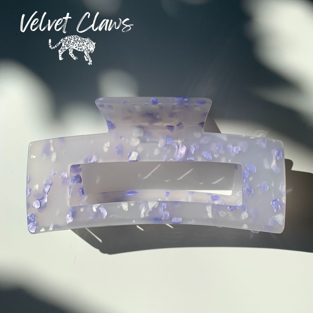 Velvet Claws Hair Clip | The Diana in Lilac Petals | Claw Clip in Velvet Travel Bag