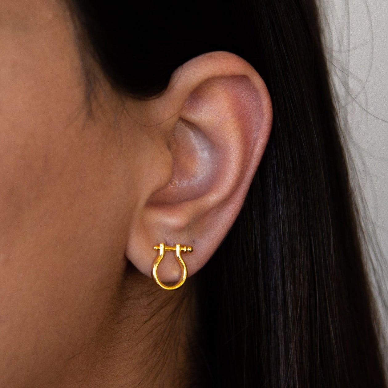 Golden Horseshoe Mini Earrings