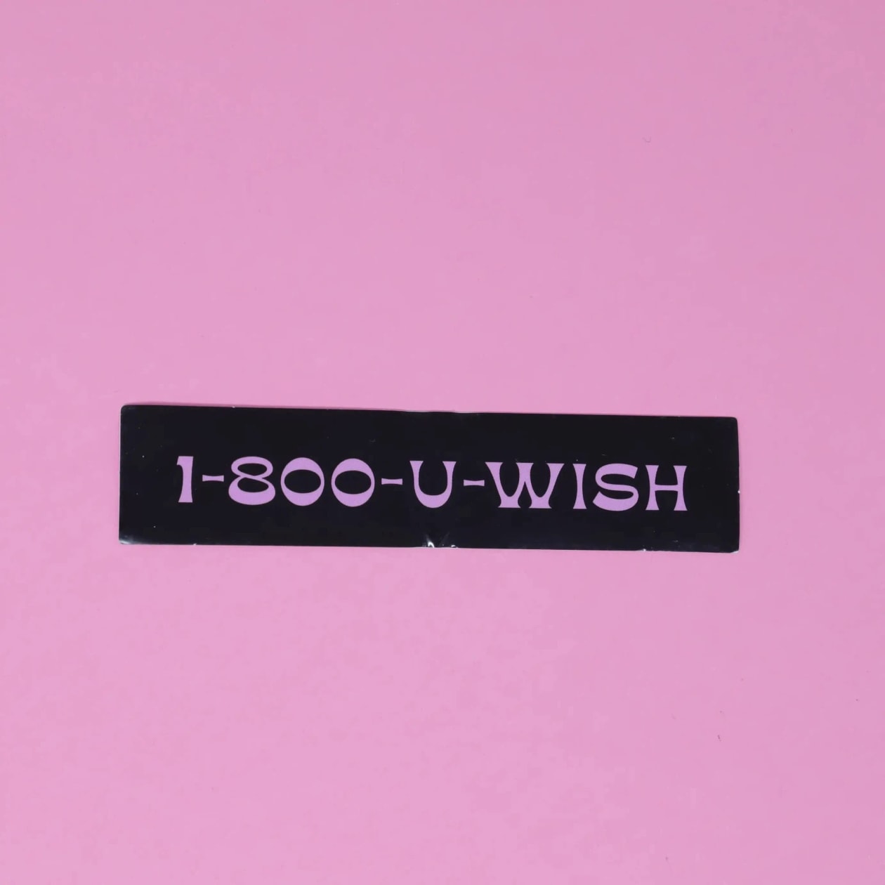 1 - 800 - U - Wish Black Rectangular Sticker | Rectangular Vinyl Sticker