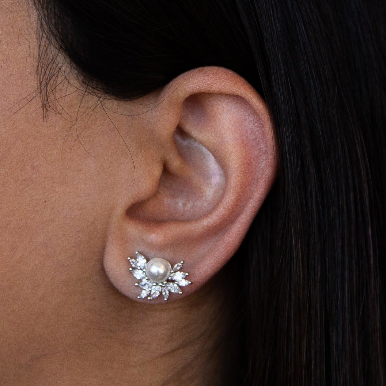 Pearlescent Blossom Earrings