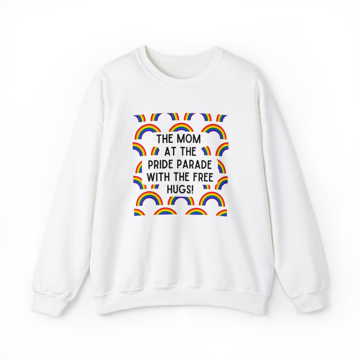 The Mom At The Pride Parade With The Free Hugs Unisex Heavy Blend™ Crewneck Sweatshirt