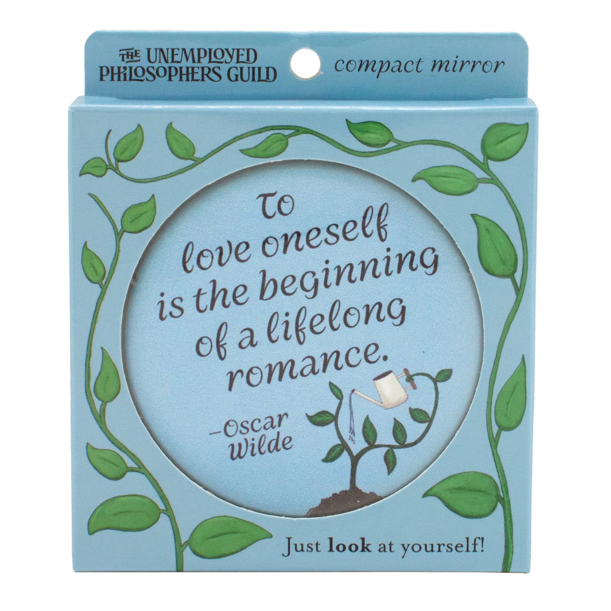 Oscar Wilde To Love Oneself Compact Mirror | Pocket Face Mirror