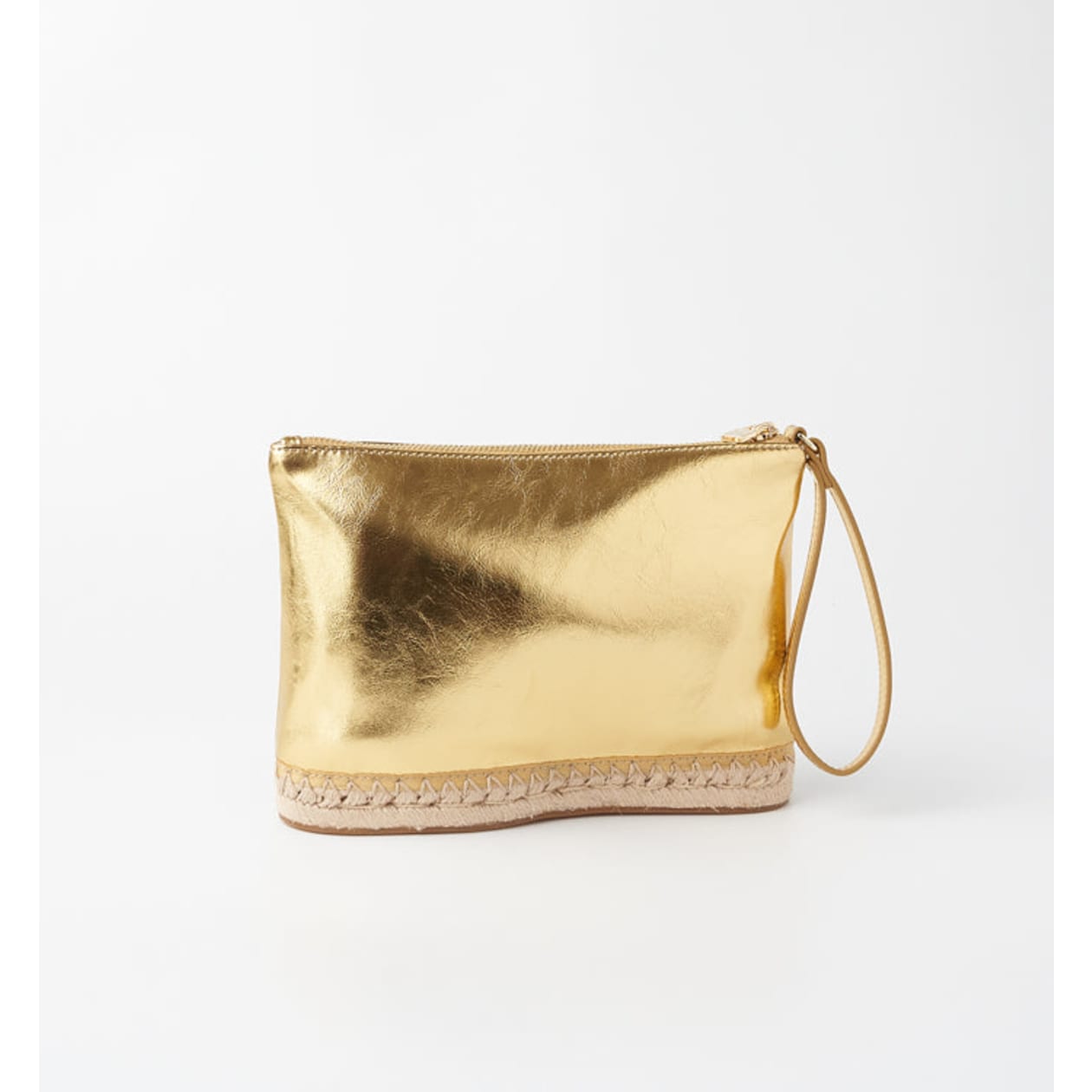 The Sandra Clutch - Gold Crinkle