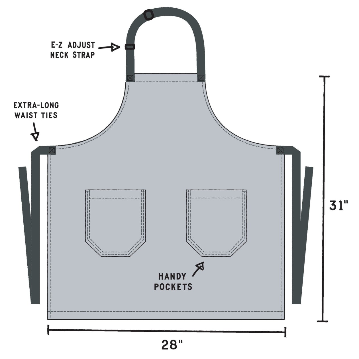 Cooking Makes Me So Thirsty Funny Cooking and BBQ Apron Unisex 2 Pockets Adjustable Strap 100%  | BlueQ at GetBullish